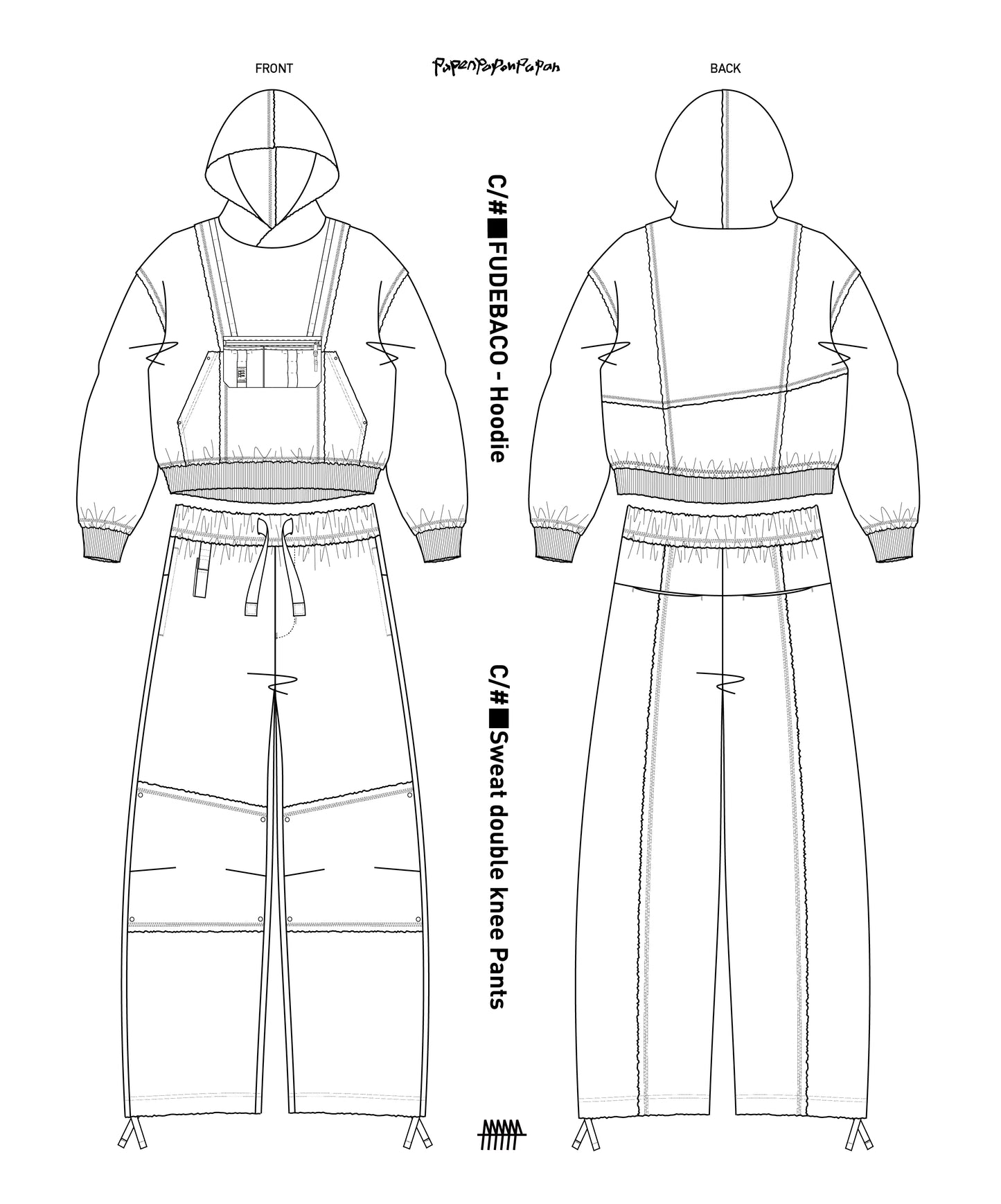 C/#■FUDEBACO-Hoodie